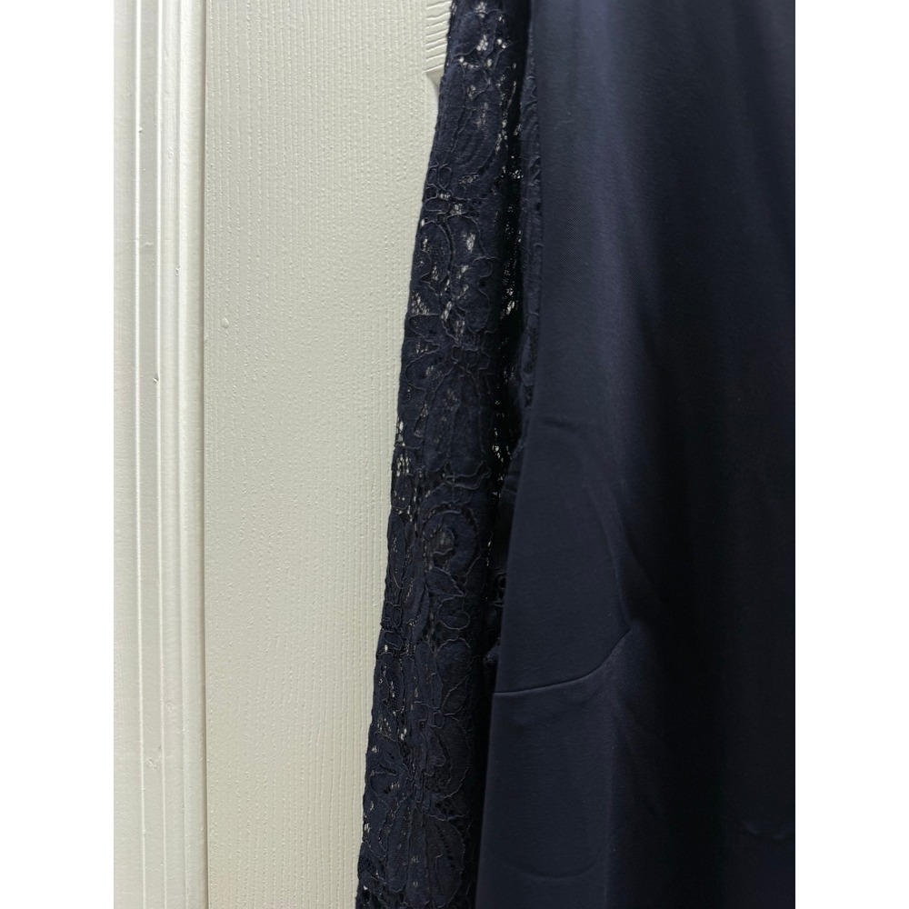 LOFT Navy Lace Sleeve Shift Dress Womens 18 NWT Long Bell Sleeve Cocktail Career - Picture 6 of 7